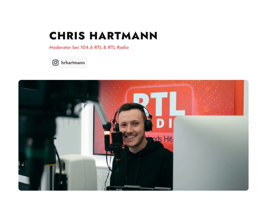 Website-Screenshot von Chris Hartmann