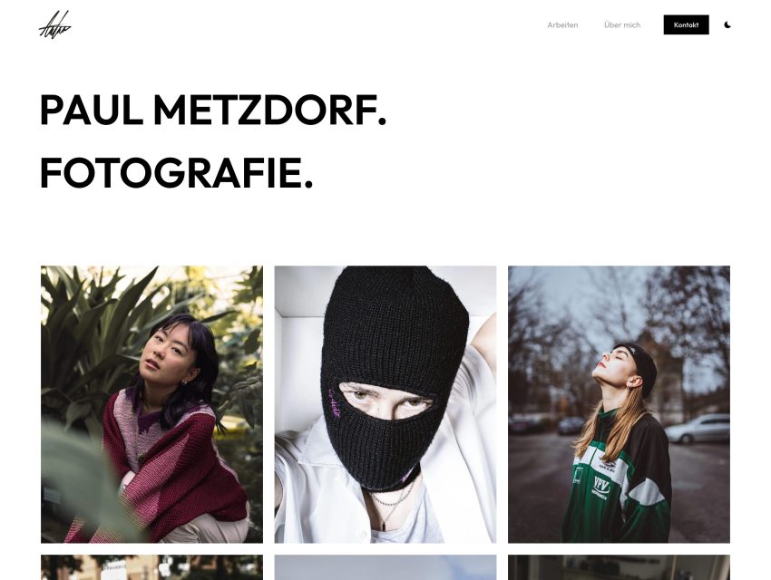 Website-Screenshot von Paul Metzdorf