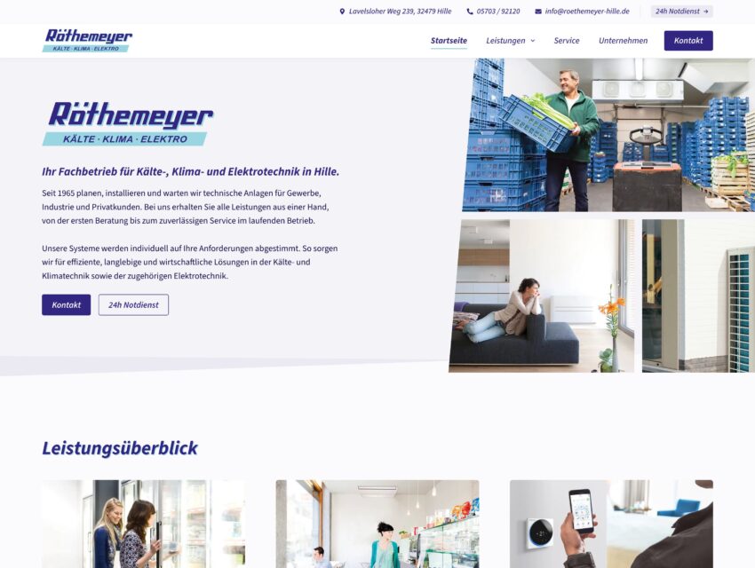 Website-Screenshot von Röthemeyer